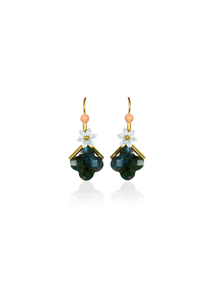 Fancy Jasper Sedefli Taşlı Küpe